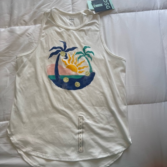 DSG Other - DSG Girls’s white Tank Top with Tropical Print. New with tags.